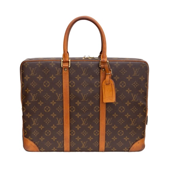 Louis Vuitton Other - Louis Vuitton Monogram Briefcase Vintage Business Bag France Leather Laptop Case